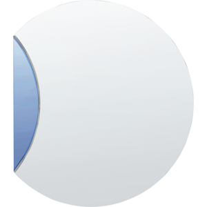 Beliani Wall Mirror Blue 70 x 79 cm Round Shape with Hooks Modern Style Wall Decor Beliani Wall Mirror Blue 70 x 79 cm Round Shape with Hooks Modern Style Wall Decor