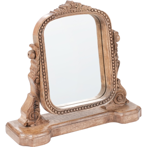 Beliani Makeup Mirror DISZNA Brown Beliani Makeup Mirror DISZNA Brown