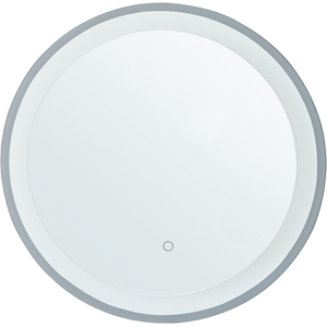 Beliani Wall Mirror Round 58 cm LED Lights Anti Fog System Bathroom Accessories Decorative Beliani Wall Mirror Round 58 cm LED Lights Anti Fog System Bathroom Accessories Decorative