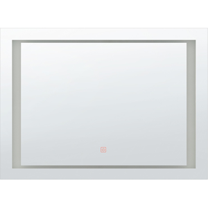 Beliani Wall Mounted LED Mirror - Bathroom Mirror - Silver Beliani Wall Mounted LED Mirror - Bathroom Mirror - Silver