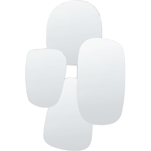Beliani Wall Mirror Silver 80x120cm - Wall Mounted Decor Beliani Wall Mirror Silver 80x120cm - Wall Mounted Decor
