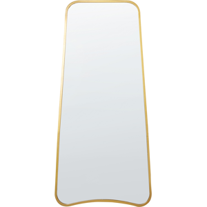 Beliani Wall Mirror Gold Iron Glass 58 x 122 cm Irregular Shape Hanging Decor Modern Minimalist Living Room Bedroom Hallway - Wall Mirror Beliani Wall Mirror Gold Iron Glass 58 x 122 cm Irregular Shape Hanging Decor Modern Minimalist Living Room Bedroom Hallway - Wall Mirror