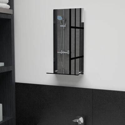 vidaXL Wall Mirror with Shelf 20x40cm - Tempered Glass Bathroom Vanity vidaXL Wall Mirror with Shelf 20x40cm - Tempered Glass Bathroom Vanity