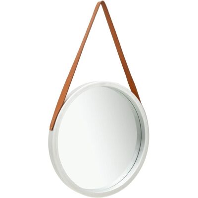 vidaXL Wall Mirror with Strap 50 cm Silver - Wall Mirror vidaXL Wall Mirror with Strap 50 cm Silver - Wall Mirror