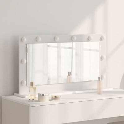 Vidaxl - Vidaxl Vanity Mirror - White - Plastic - Mirror Vidaxl - Vidaxl Vanity Mirror - White - Plastic - Mirror