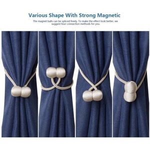 EverestBeauty (Beige , 1 Pair ) Magnetic Ball Curtain Tiebacks Tie Backs Buckle Clips Holdback EverestBeauty (Beige , 1 Pair ) Magnetic Ball Curtain Tiebacks Tie Backs Buckle Clips Holdback