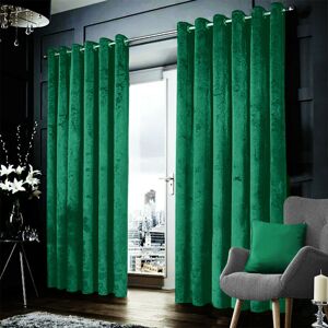 Imperial Rooms (Green, 66" x 90" (167cm x 228cm)) Velvet Curtains Eyelet Ring Top Home Decor Dr Imperial Rooms (Green, 66" x 90" (167cm x 228cm)) Velvet Curtains Eyelet Ring Top Home Decor Dr