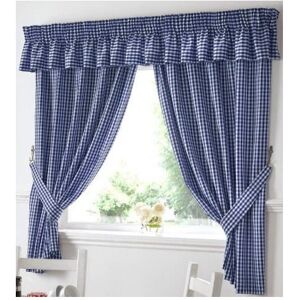 Livinluxury Gingham Check Pencil Pleat Curtains - Curtain Livinluxury Gingham Check Pencil Pleat Curtains - Curtain