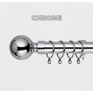 Imperial Rooms (Plain Ball / Chrome, 120-210 cm (48"- 83" In)) Extendable Metal Curtains Pole P Imperial Rooms (Plain Ball / Chrome, 120-210 cm (48"- 83" In)) Extendable Metal Curtains Pole P