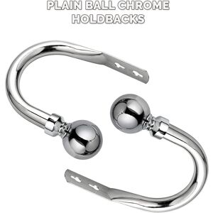 Imperial Rooms (Plain Ball / Chrome, Hold Backs Pair) Extendable Metal Curtains Pole Plain Ball Imperial Rooms (Plain Ball / Chrome, Hold Backs Pair) Extendable Metal Curtains Pole Plain Ball