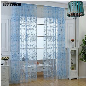 Unbranded (Blue, 100*200cm) Pair of Sheer Voile Curtains 2 Panels Rod Pocket Slot Top Nets Unbranded (Blue, 100*200cm) Pair of Sheer Voile Curtains 2 Panels Rod Pocket Slot Top Nets