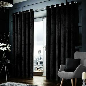 Imperial Rooms (Black, 90" x 90" (228cm x 228cm)) Velvet Curtains Eyelet Ring Top Ready Made Li Imperial Rooms (Black, 90" x 90" (228cm x 228cm)) Velvet Curtains Eyelet Ring Top Ready Made Li