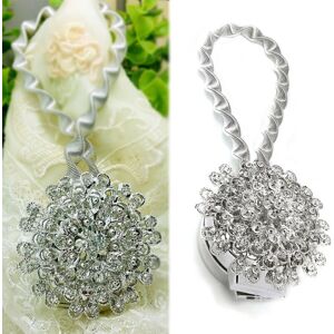 Living And Home Magnetic Crystal Ball Curtain Tiebacks, 40cm Pair - Alloy & Magnet Holdbacks for Living And Home Magnetic Crystal Ball Curtain Tiebacks, 40cm Pair - Alloy & Magnet Holdbacks for