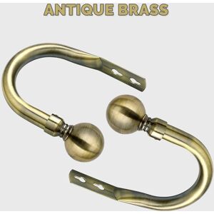 Imperial Rooms (Antique Brass - Plain Ball) 2 X Plain Metal Curtain Hold Backs Black Chrome Bru Imperial Rooms (Antique Brass - Plain Ball) 2 X Plain Metal Curtain Hold Backs Black Chrome Bru