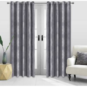 Imperial Rooms (66" x 90") Grey Curtains Velvet Ring Top Ready Made Bedroom Curtain Imperial Rooms (66" x 90") Grey Curtains Velvet Ring Top Ready Made Bedroom Curtain