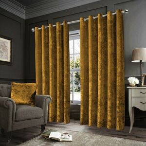 Imperial Rooms (Ochre, 90" x 90" (228cm x 228cm))Velvet Blackout Curtains Eyelet Ring Top Imperial Rooms (Ochre, 90" x 90" (228cm x 228cm))Velvet Blackout Curtains Eyelet Ring Top