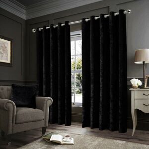 Imperial Rooms Black Velvet Curtain - 90x90 inches - Eyelet Ring Top - Ready Made Imperial Rooms Black Velvet Curtain - 90x90 inches - Eyelet Ring Top - Ready Made