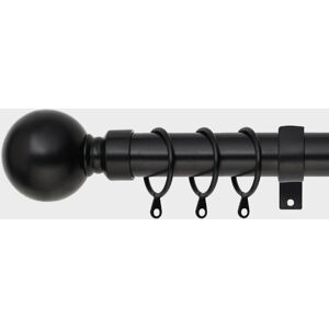 ASPIRE HOMEWARE (Mat Black - Plain Ball, 160-300 cm (63" - 118" In)) Extendable Heavy Metal Curt ASPIRE HOMEWARE (Mat Black - Plain Ball, 160-300 cm (63" - 118" In)) Extendable Heavy Metal Curt