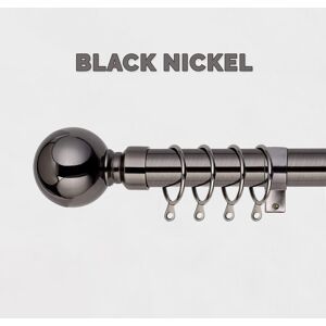 ASPIRE HOMEWARE (Black Nickel - Plain Ball, 120-210 cm (48" - 83" In)) Extendable Heavy Metal Cu ASPIRE HOMEWARE (Black Nickel - Plain Ball, 120-210 cm (48" - 83" In)) Extendable Heavy Metal Cu