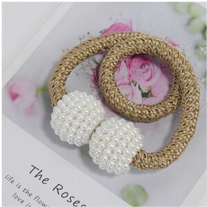 Unbranded (Khaki) 2pcs Magnetic Curtain Tiebacks Braided Ball Buckle Punch Free Drapery Ho Unbranded (Khaki) 2pcs Magnetic Curtain Tiebacks Braided Ball Buckle Punch Free Drapery Ho