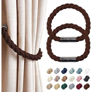 NLTLEADER ( 2 Pack, Deep Coffee) Strong Magnetic Curtain Tiebacks Modern Simple Style Drap NLTLEADER ( 2 Pack, Deep Coffee) Strong Magnetic Curtain Tiebacks Modern Simple Style Drap