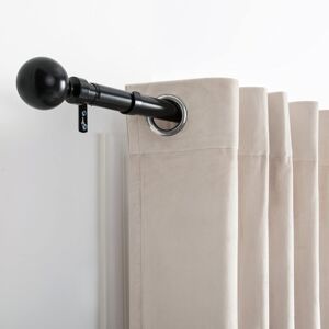 Oxford Homeware (Matt Black - Plain Ball, 120-210 cm (48" -83" In)) Extendable Metal Curtain Pol Oxford Homeware (Matt Black - Plain Ball, 120-210 cm (48" -83" In)) Extendable Metal Curtain Pol