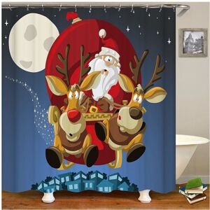 Unbranded (Dark Blue, 180*180cm) Christmas Shower Curtain With Hook Xmas Bathroom Decorati Unbranded (Dark Blue, 180*180cm) Christmas Shower Curtain With Hook Xmas Bathroom Decorati