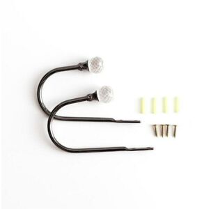 GreenZech (Black) Curtain Holdbacks Crystal Gold Tieback Hooks Wall Mounted Drapery Decora GreenZech (Black) Curtain Holdbacks Crystal Gold Tieback Hooks Wall Mounted Drapery Decora