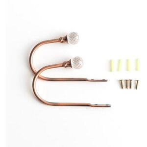 GreenZech (Red Bronze) Curtain Holdbacks Crystal Gold Tieback Hooks Wall Mounted Drapery D GreenZech (Red Bronze) Curtain Holdbacks Crystal Gold Tieback Hooks Wall Mounted Drapery D