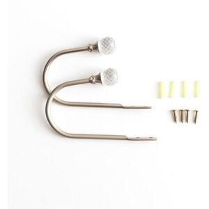 GreenZech (Silver) Curtain Holdbacks Crystal Gold Tieback Hooks Wall Mounted Drapery Decor GreenZech (Silver) Curtain Holdbacks Crystal Gold Tieback Hooks Wall Mounted Drapery Decor