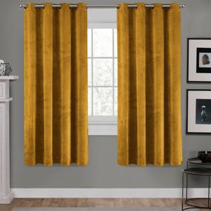 Moonlight Bedding Limited (Mustard, 46" x 54") Thermal Insulated Curtains Ringtop Eyelet Velvet Crushed Cu Moonlight Bedding Limited (Mustard, 46" x 54") Thermal Insulated Curtains Ringtop Eyelet Velvet Crushed Cu
