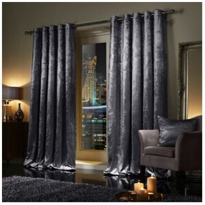 SUPREME BEDDING LTD (66" x 90" (168cm x 228), Charcoal) Luxury Velvet Curtains Ready Made Eyelet Rin SUPREME BEDDING LTD (66" x 90" (168cm x 228), Charcoal) Luxury Velvet Curtains Ready Made Eyelet Rin