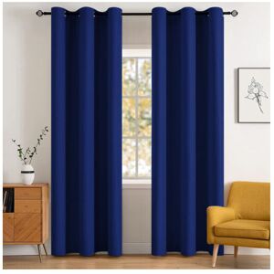 SUPREME BEDDING LTD (90" width x 90" drop, Blue) Luxury Insulated Heavy Thermal Blackout Eyelet Curt SUPREME BEDDING LTD (90" width x 90" drop, Blue) Luxury Insulated Heavy Thermal Blackout Eyelet Curt