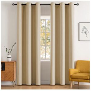 SUPREME BEDDING LTD (90" width x 90" drop, Cream) Luxury Insulated Heavy Thermal Blackout Eyelet Cur SUPREME BEDDING LTD (90" width x 90" drop, Cream) Luxury Insulated Heavy Thermal Blackout Eyelet Cur