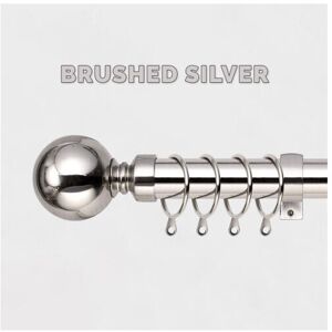 SUPREME BEDDING LTD (120 x 210 cm (48'-83' in), Brushed Silver - Plain Ball) Classic Extendable Meta SUPREME BEDDING LTD (120 x 210 cm (48'-83' in), Brushed Silver - Plain Ball) Classic Extendable Meta