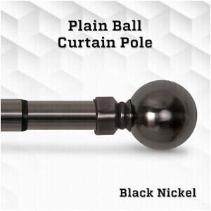 SUPREME BEDDING LTD (70 x 120 cm (28"-48" in), Black Nickel - Plain Ball) Classic Extendable Metal C SUPREME BEDDING LTD (70 x 120 cm (28"-48" in), Black Nickel - Plain Ball) Classic Extendable Metal C