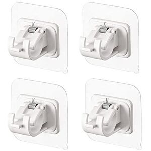 nanaxagly 4-Pack No-Drill Curtain Rod Brackets - Self-Adhesive Nail-Free Hooks, Fits 1-2 c nanaxagly 4-Pack No-Drill Curtain Rod Brackets - Self-Adhesive Nail-Free Hooks, Fits 1-2 c