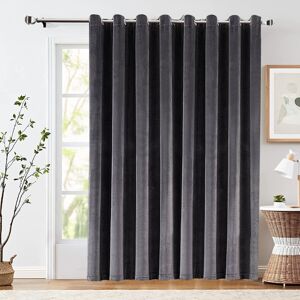 Moonlight Bedding Limited (Velvet Charcoal) 100% Blackout Door Curtains Thermal Insulted Single Panel Curt Moonlight Bedding Limited (Velvet Charcoal) 100% Blackout Door Curtains Thermal Insulted Single Panel Curt