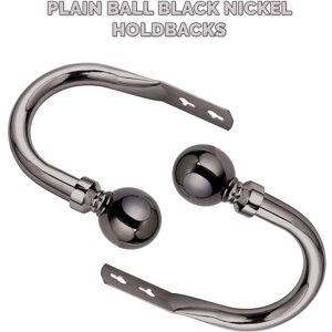 Imperial Rooms (Hold Backs Pair (10 cm), Black Nickel) Metal Curtain Pole Finials Rings Rod Fit Imperial Rooms (Hold Backs Pair (10 cm), Black Nickel) Metal Curtain Pole Finials Rings Rod Fit