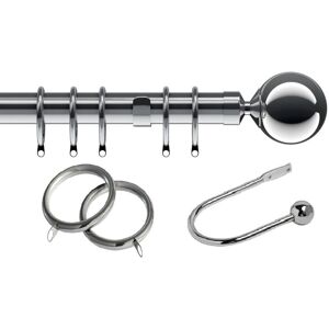 Sales Today Interior (300cm) 28mm Chrome Nikola Metal Cutain Pole Set Sales Today Interior (300cm) 28mm Chrome Nikola Metal Cutain Pole Set