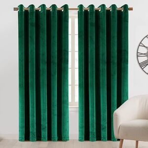Imperial Rooms (Green, 66" x 72" (168cm x 183cm))Velvet Blackout Curtains Eyelet Ring Top Imperial Rooms (Green, 66" x 72" (168cm x 183cm))Velvet Blackout Curtains Eyelet Ring Top