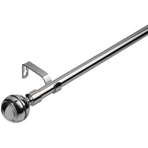 Lister Cartwright (210 - 320 cm, Chrome (Ribbed Ball)) 19 mm Extendable Metal Curtain Poles Antiqe Lister Cartwright (210 - 320 cm, Chrome (Ribbed Ball)) 19 mm Extendable Metal Curtain Poles Antiqe