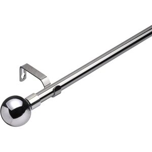 Lister Cartwright (120 - 210 cm, Chrome (Ball)) 19 mm Extendable Metal Curtain Poles Antiqe Brass, Lister Cartwright (120 - 210 cm, Chrome (Ball)) 19 mm Extendable Metal Curtain Poles Antiqe Brass,