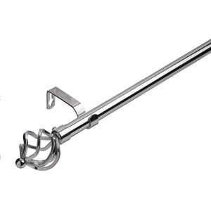 Lister Cartwright (120 - 210 cm, Chrome (Cage)) 19 mm Extendable Metal Curtain Poles Antiqe Brass, Lister Cartwright (120 - 210 cm, Chrome (Cage)) 19 mm Extendable Metal Curtain Poles Antiqe Brass,
