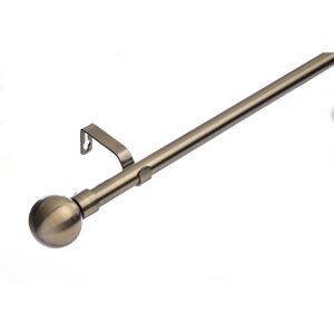 Lister Cartwright (120 - 210 cm, Antique Brass (Ball)) 19 mm Extendable Metal Curtain Poles Antiqe Lister Cartwright (120 - 210 cm, Antique Brass (Ball)) 19 mm Extendable Metal Curtain Poles Antiqe