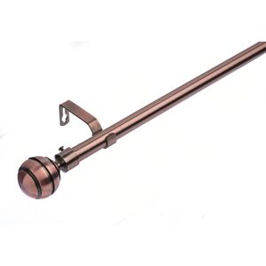 Lister Cartwright (210 - 320 cm, Antique Copper (Ribbed Ball)) 19 mm Extendable Metal Curtain Pole Lister Cartwright (210 - 320 cm, Antique Copper (Ribbed Ball)) 19 mm Extendable Metal Curtain Pole