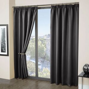 SUPREME BEDDING LTD (66" x 84" (168cm x 215cm) (Single Panel Curtain), Dark Grey- Pencil Pleat) Ther SUPREME BEDDING LTD (66" x 84" (168cm x 215cm) (Single Panel Curtain), Dark Grey- Pencil Pleat) Ther