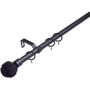 (70 - 120 cm, Gun Metal (Knotted Finials)) Lister Cartwright 19 mm Extendable Me (70 - 120 cm, Gun Metal (Knotted Finials)) Lister Cartwright 19 mm Extendable Me