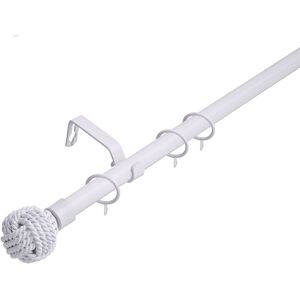 (210 - 360 cm, White (Knotted Finials)) Lister Cartwright 19 mm Extendable Metal (210 - 360 cm, White (Knotted Finials)) Lister Cartwright 19 mm Extendable Metal