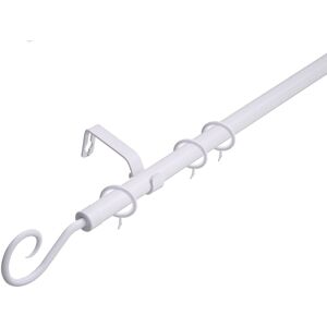 Lister Cartwright (210 - 360 cm, White (Crook)) 16-19 mm Extendable Metal Curtain Pole Rods Voile Lister Cartwright (210 - 360 cm, White (Crook)) 16-19 mm Extendable Metal Curtain Pole Rods Voile